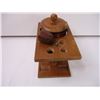 Image 3 : Vintage Traditional Walnut Estate Pipe Display Stand with Humidor Jar