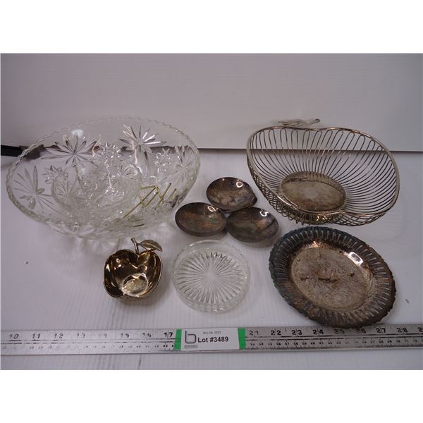 Punch Bowl, Fruit Bowl and misc. as pictured