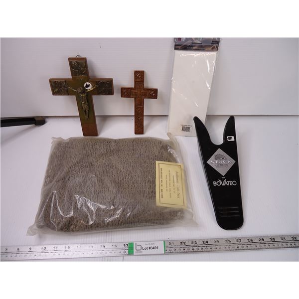 Decorative Fish Net,(2) Crosses, Envelopes and Boot Jack