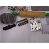 Image 3 : Large Lot of Assorted Bakeware - Vintage Rolling pin, Bakelite Handles