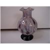 Image 4 : Vintage Alberta Glass, Medicine Hat and Art Glass Vase Sasaki Japan Purple Orange Splash