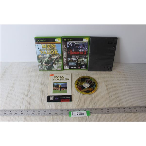 (3) Xbox Games, (1) Nintendo GameCube Game, Instruction Manual