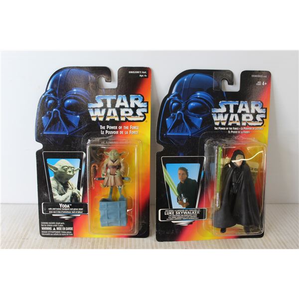 (2) Star Wars Figures - Sealed - Yoda and Luke Skywalker