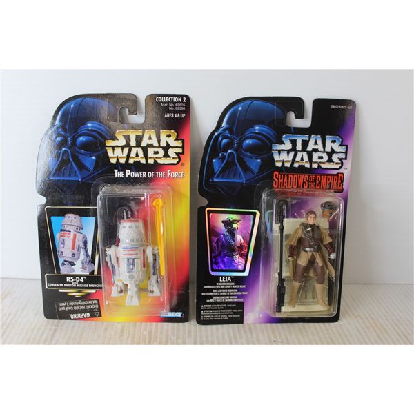 (2) Star Wars Figures - Sealed - Leia and R5-D4