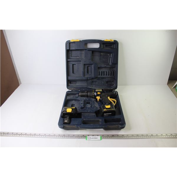 Mastercraft Cordless Drill - Two Batteries (no charger - incomplete)