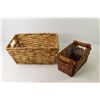 Image 3 : (4) Woven Baskets (3 have wooden handles)