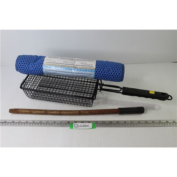 Rubber Bath Mat - Wire Cooking Basket - Hydraulic Jack Handle