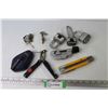 Image 1 : Snap Chalk Line - Keys - Multi Tool - Utility Knife - (3) Yale Locks (no keys) - Pipe Cutter