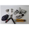 Image 6 : Snap Chalk Line - Keys - Multi Tool - Utility Knife - (3) Yale Locks (no keys) - Pipe Cutter