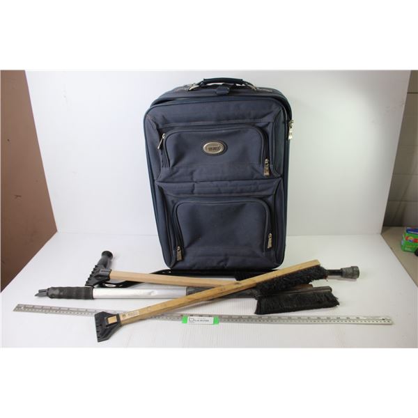 Jaguar Suitcase w/Wheels - Windshield Scraper Brushes - Cane