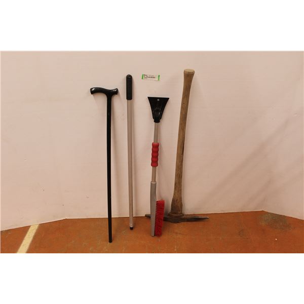 Pick Axe - Cane - Snow Brush - Broom Handle