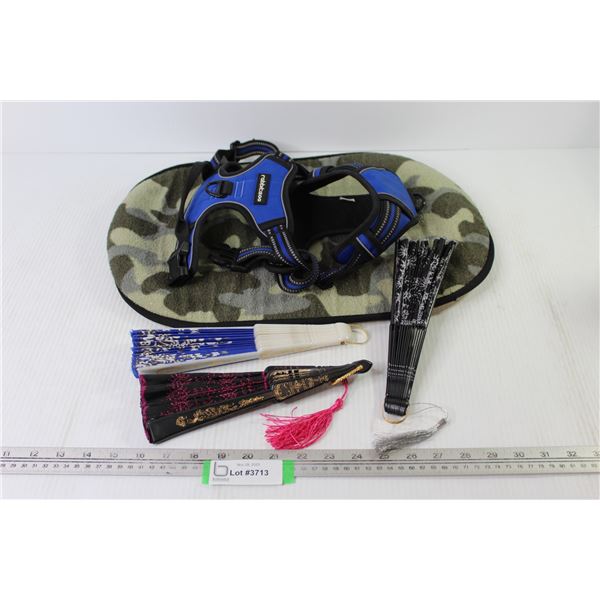 Rabbitgoo Dog Harness (fits med - lg) - Small Mat - (3) Hand Fans