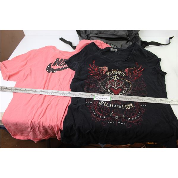 Grey Backpack - Nike T-Shirt (size xl) - Warehouse One T-Shirt