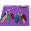 Image 2 : Cardboard Box - Feathered Earrings - Rings - Pins - Elastic Guitar Band