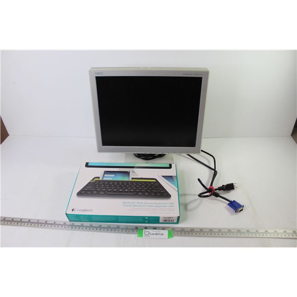 Multi Sync LCD Monitor - Logitech Key Board