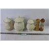 Image 1 : Ceramic Kitchen Cannisters - Salt & Pepper Shakers