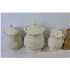 Image 2 : Ceramic Kitchen Cannisters - Salt & Pepper Shakers
