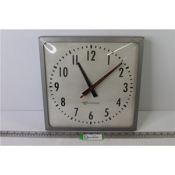 Edwards Metal Wall Clock (untested - cord missing)