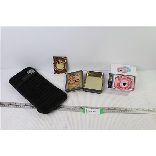 Sun Visor CD Holder - Field & Stream Tin - Childrens Digital Camera (untested) - Wanted Photo Frame
