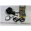 Image 1 : Bicycle Gel Seat - Hitch Pin - Pedals - Mirror - Tin of Nuts & Bolts
