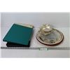Image 1 : Binders - Metal Trays - Glass Flower Shaped Dish