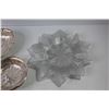 Image 3 : Binders - Metal Trays - Glass Flower Shaped Dish