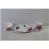 Image 2 : Royal Albert "Prairie Rose" Creamer & Sugar Set w/ Tray