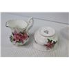 Image 5 : Royal Albert "Prairie Rose" Creamer & Sugar Set w/ Tray