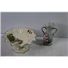 Image 6 : Nippon Bowl - J & G Meakin Dish - Glass Pitcher - Small Vase - Cut Glass Creamer & Sugar Bowl