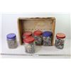 Image 1 : Wooden Grape Crate - (5) Containers of Nuts & Bolts