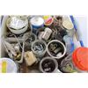 Image 8 : Large Assortment of Nails - Screws - Nuts - Bolts - Recharging Hose & Gauge - Misc. Hardware