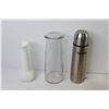 Image 4 : Metal Pot w/Handle - Thermos - Metal cup w/Napkin Rings - Kitchen Ware Items - Vases - Koss Disk Pla