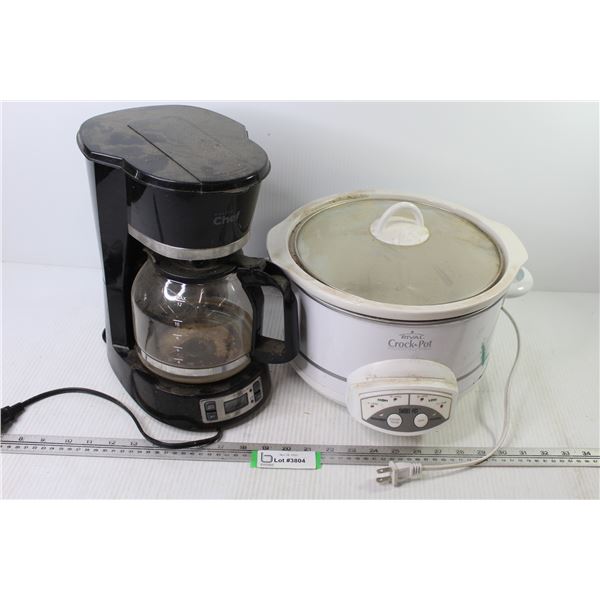Rival Crock Pot (powers on) - Master Chef Coffee Machine (powers on)