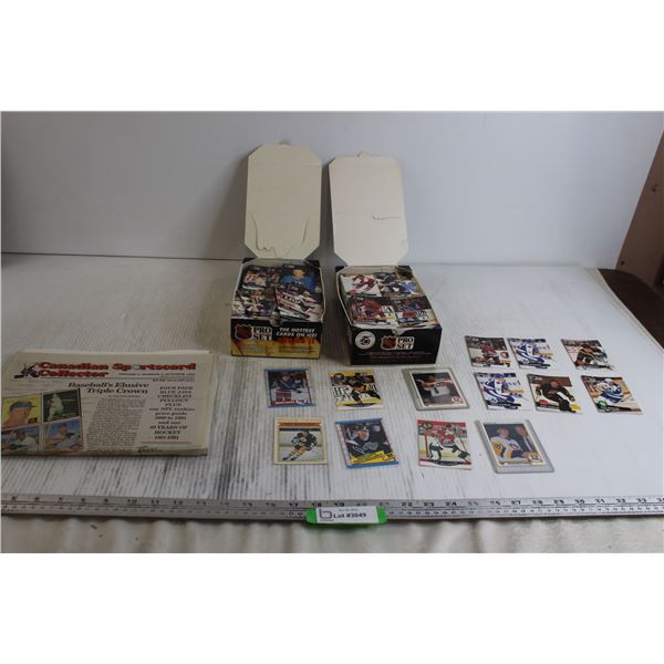 (2) Boxes NHL Pro Set Cards, Canadian Sportscard Collector Newspaper
