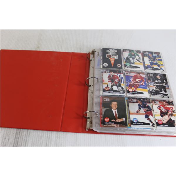 Assorted Trading Cards Binder - NHL, MLB, (29) Pages