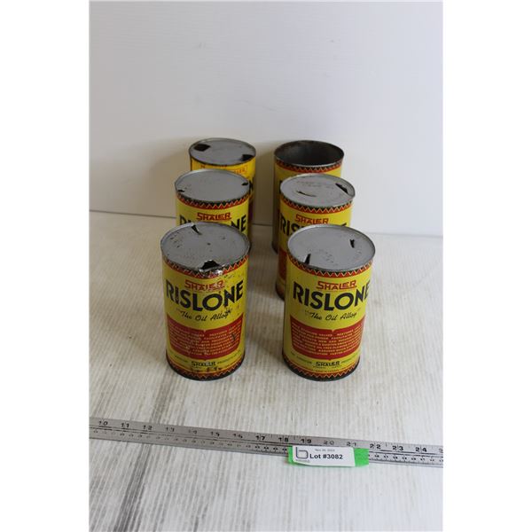 (6) Rislone Oil Cans - Quarts