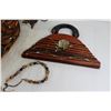 Image 5 : Wooden Trinket Tray, (4) Necklaces, Lizard Candleholder, Wooden Handbag