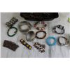 Image 2 : (26) Assorted Bracelets, Crackled Marble Jewelry Making Supplies