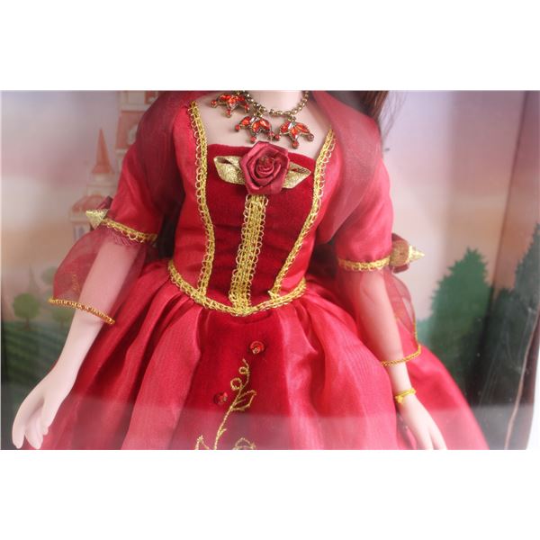 Disney Princess Belle Porcelain Keepsake Doll Holiday Jewel Collection -  NIB