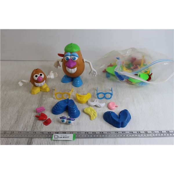 (2) Potato Heads, (20+) Accessories