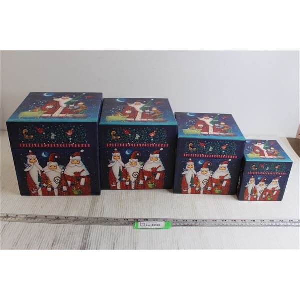 (4) Christmas Nesting Boxes