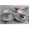 Image 2 : (5) Tea Cups w/ Saucers + (2) Coffee Cups