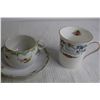 Image 4 : (5) Tea Cups w/ Saucers + (2) Coffee Cups
