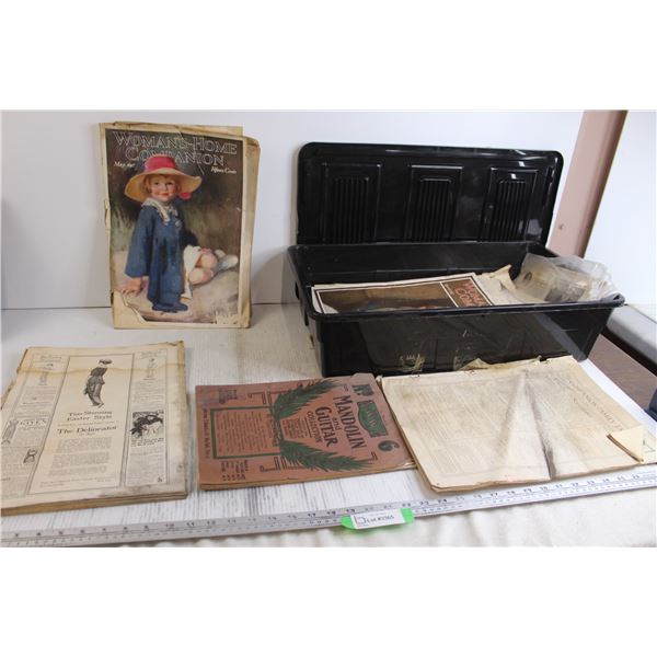 * Storage Container with Vintage Magazines