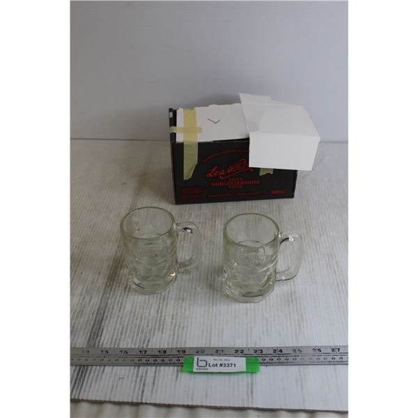 (2) Vintage A&W Glass Mugs