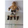 Image 1 : (4) Plastic WWE Figures - Tommy Dreamer, Sami Zayn, John Cena + (1) John Cena WWE Plush