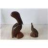 Image 4 : (5) Wood Figures - Woman's Head, Birds, Tall Women