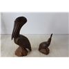 Image 5 : (5) Wood Figures - Woman's Head, Birds, Tall Women
