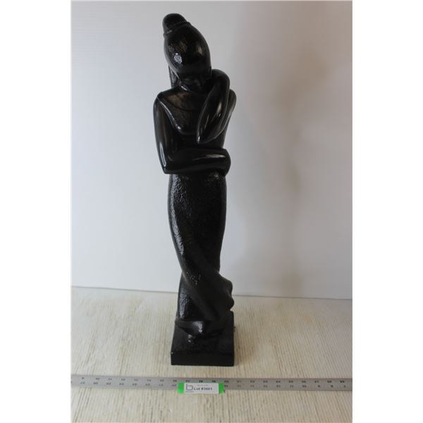 Black Ceramic Figure - Woman