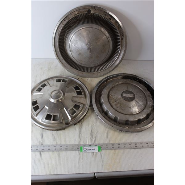 (3) Hubcaps - Assorted